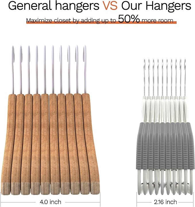 60 Pack Heavy Duty Plastic Hangers, Non Slip Clothes Hangers with Rubber Pads and 360° Hook - Thin Space Saving Hanger, Closet Organizer for Shirt, Pants, Suit, Skirt,Coat - Gray