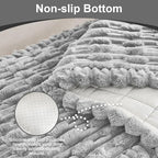 Couch Cover for Dogs, Non Slip Fuzzy Pet Couch Covers for Sofa,Couch Covers for Sofa Pet Friendly,Thick Soft Sofa Slipcovers Cushion Protector(Light Gray, 28" x 59"/70 x 150cm)