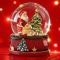 8.25 Inch Height Christmas Snow Globe with Light up Musical Snowflakes Holiday Decoration, Santa Claus Oversized Resin Snowglobes, Christmas Holiday Decor.