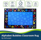 KIDCARPET.COM Alphabet Bubbles Classroom Rug 7'6"x 12' Rectangle, Educational Classroom Rug, Kids Learning Play Mat | Area Rug for Bedroom or Playroom