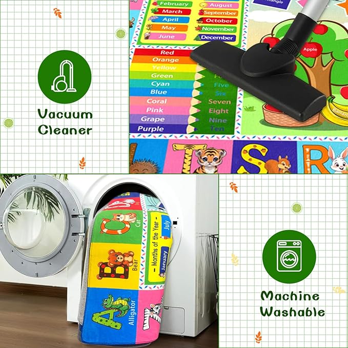 ABC Carpet, Kids Carpet 3x5 FT, Fun Area Rug for Kids Bedroom, ABC Alphabet Classroom Floor Mat, Kids Educational Rug for Room, Living Room, Nursery Room, Toddler Classroom Decor