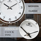 DODEKA Classic Mantel Clock Home Decoration Boxwood Tabletop Pendulum Hollow Frame Design Mid-Century for Home, Office, Fireplace
