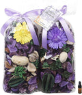 Qingbei Rina Spring Potpourri Bags, Purple Decorative Potpourri Bowl Filler, Lavender Scented Dried Flowers, Home Fragrance Sachet,2 Bags/8.4oz