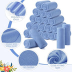 Shimeyao 24 Packs Fleece Throw Blanket Soft Warm Lightweight Fleece Blanket Cozy Throw Bulk for Home Bed Couch Sofa Office Wedding Gifts Suitable for Seasons, 50 x 60 Inches(Clear Blue)