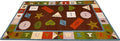 KIDCARPET.COM Shapes & Alphabets - Earth Tone Rectangle Classroom Rug | Bordered Area Rug for Preschool Daycare Learning, 6' x 8'6"