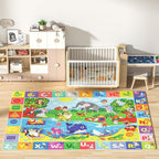 Baby Play Mat for Floor, Non-Slip Playmat for Toddlers & Infants, Extra Thick Large Padded Educational ABC Kids Rug for Crawling & Playing Super Soft Plush Surface to Keep Safe (40"x60")