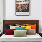 GAWAMAY Decorative Square Throw Pillow Covers 22"x22" Inch Set of 2, Super Soft Chenille Pillows Farmhouse Fall Pillowcase for Living Room Bedroom Sofa Couch Cushion Cover Mustard Yellow 55x55cm