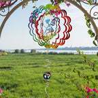 Fairy Wind Spinner - Kinetic Hanging Wind Sculpture | 12-Inch 3D Windcatcher for Garden, Metal Art Yard Decor, Outdoor Ornament & Lovely Gifts for Mother, Wife, Daughter, Girls & Women