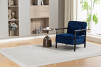 KEIKI Mid Century Modern Accent Chair with Storage, Reading Chair with Wooden Arms and Lift-up Seat for Organization