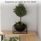 6 Tier Corner Shelf/Bookshelf, Deformable L Shaped Bookcase, Modern Tall Storage Display Rack with Sturdy Metal Frame for Home Office (Natural Wood Color)