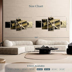 Elephant Stock Bible And Cross Wall Art Multi Piece Canvas - 5 Panel Christian Pictures Decor - Digital Design Canvas Print - Christian Wall Decor - 74" X 34"