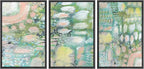 MUDECOR Framed Wall Art Print Set Vibrant Textured Abstract Multi-Colored Illustrations Modern Art Boho Decorative Colorful Chic for Living Room, Bedroom, Office - 16"x24"x3 Black