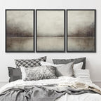 MUDECOR Framed Canvas Print Wall Art Set Abstract Landscape Nature Wilderness Illustration Modern Art Decorative Realism Rustic Vintage for Bedroom - 24"x36"x3 Black