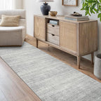 Art&Tuft Non-Slip Runner Rug - 3x8 Runner Rug Washable Low-Pile Rugs Runners, Soft Distressed Carpet Runner for Bedroom Bathroom Kitchen Laundry Living Room, Grey