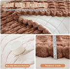 Couch Cover for Dogs, Non Slip Fuzzy Pet Couch Covers for Sofa,Couch Covers for Sofa Pet Friendly,Thick Soft Sofa Slipcovers Cushion Protector(Light Coffee, 28" x 59"/70 x 150cm)