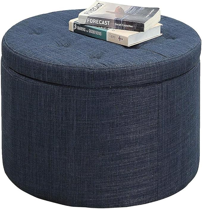 Convenience Concepts Designs4Comfort Round Shoe Storage Ottoman