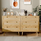 3 Drawer Dresser for Bedroom, Boho Dresser Chest with Handles for Bedroom Hallway Living Room
