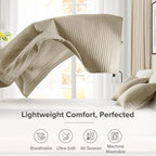 Comfort Spaces King Quilt Set Modern Reversible Plaid Coverlet King Bedding Set Cozy Quilted Winter Layer, All Season Lightweight Soft King Size Quilt, Kienna, Cal King Beige 3 Piece