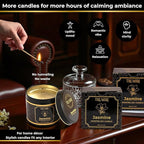 Jasmine Candle Strong Scented Soy Candel Clean Non Toxic Velas Aromáticas for Women Gift for Diwali Pack of 3 5Oz Decorative Tin Jars with Lids