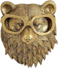 UITWMKTG Gold Animal Head Wall Decor Wall Sculpture Home Decor Statue for Living Room Office Bedroom Modern Decor for Men Women Bear
