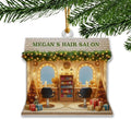 Personalized Hair Salon Christmas Ornament 2025, Custom 2D Flat Acrylic Ornament, for Hairdresser, Barber Keepsake, Beauty Salon Christmas Tree Decoration