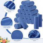 Shimeyao 24 Packs Fleece Throw Blanket Soft Warm Lightweight Fleece Blanket Cozy Throw Bulk for Home Bed Couch Sofa Office Wedding Gifts Suitable for Seasons, 50 x 60 Inches(Bright Blue)