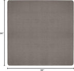 House, Home and More Skid-Resistant Carpet Indoor Area Rug Floor Mat - Gray - 8 Ft X 8 Ft - Non Slip Rubber Backing, Stain Resistant, Dog Friendly, Living Room Bedroom Kitchen Entryway