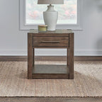 Liberty Furniture Broadmore Living Room 3 Piece Set - Rectangular Cocktail Table, 2 End Tables - Cobblestone Brown