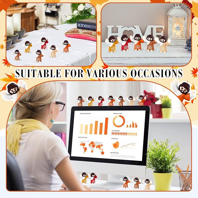 100 Pcs Thanksgiving Fall Jesus Figures Bulk 100 Fall for Jesus He Never Leaves Cards Little Maple Leave Figurines Greeting Cards Mini Pocket Figures for Religious Party Favors Gifts