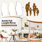 Antok Full Length Mirror, 76"x36" Floor Mirror with Stand, Standing Hanging Leaning Irregular Mirrors for Bedroom Living Room Entryway, Cloud Shaped, Black