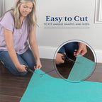Veken 6x9 Ft Rug Pad Gripper for Hardwood Floors, Non Slip Cyan Rug Pads for Area Rugs, Thick Rug Grippers for Tile Floors, Under Carpet Anti Skid Mat, Keep Your Rugs Safe and in Place
