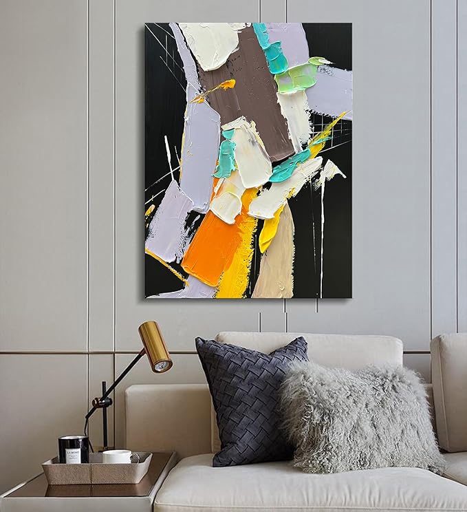 Art Modern Abstract Art Oil Painting Heavy Textured Canvas Wall Art Living Room Bedroom Corridor Office Wall Decoration 28x40 Inch