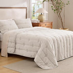 Bedsure Quilt King Size– Ultra Soft Cloud Lightweight Bedspread Coverlet Set with 2 Pillow Shams, Breathable & Cozy Comforter Set for All Season Use, Beige, 3 Piece (106x96 Inches)