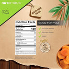 NUT CRAVINGS - Dried Turkish Apricots, No Sugar Added, Unsweetened (32oz, 2 LB) Tu Bishvat Favorite - Sweet Healthy Snack, Vegan, Kosher, Resealable Bag