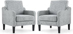 VINGLI Accent Chair for Living Room Chairs Reading Chair for Bedroom Chair Scooped Arm Chair Mid Century Modern Accent Chairs Upholstered Comfy Chair for Apartment, Waiting Room (2, Texture Gray)