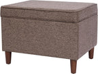 Spatial Order Home Decor | Dinah Collection Modern Storage Ottoman | Ottoman with Storage for Living Room & Bedroom (Chocalate Brown)