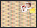 PinPix 32x24 Inch Cork Bulletin Board. This Decorative Framed Pin Board Comes with Multi Color Waves Design and a Satin Black Frame. Ideal for Home Office Decor or Message Board (PinPix-565)