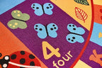 Furnish my Place 740 ABC with Numbers ABC Area Rug for Kids | Educational Alphabet Letter & Numbers | Nurseries Kindergarten | Play Area | Multicolor (3'3" Round)