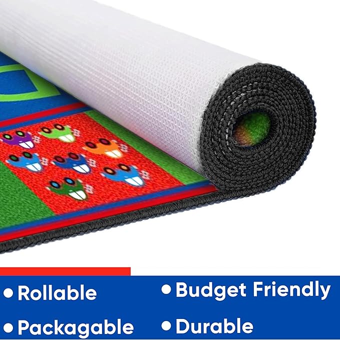 KIDCARPET.COM Alphabet and Numbers Rectangle Classroom Rug | Bordered Area Rug for Preschool Daycare Learning, 6' x 8'6"