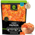 NUT CRAVINGS - Dried Papaya Chunks, Lightly Sweetened (80oz, 5 LB) Tu Bishvat Favorite - Sweet Healthy Snack, Vegan, Kosher, Resealable Bag