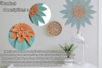 Blue metal flower wall decor, 10.5 "rural modern flower wall art, imitation old iron wall hanging for home decor, indoor kitchen, bedroom, living room, office, outdoor garden, courtyard featured artworks.