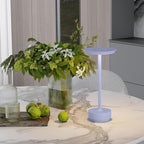 2 Pack Rechargeable Cordless Table Lamps, Portable 5000mAh Outdoor Table Light, 3 Color Stepless Dimming LED Table Lamp with Memory Function, for Home/Dinner/Patio/Restaurant.(Light Purple)