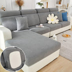 Sofa Covers Couch Covers for Sofa Pet Friendly Couch Cushion Covers Universal Sofa Covers Washable Stretch Slipcovers for Sectional Sofa (Texture Gray, 2 Seats + Chaise Cover)