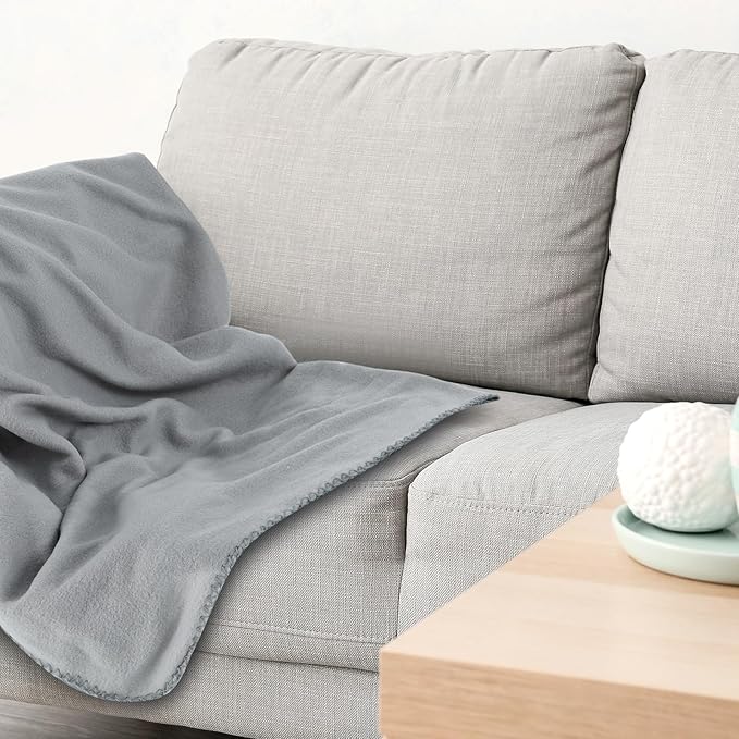 Newwiee 70 Pcs Fleece Throw Blankets Bulk 50'' x 60'' Oeko-tex Standard 100 Certified Spring Outdoor Wedding Guest Blankets Lightweight for Sleepover Donation Lap Pet Sofa Home (Gray)