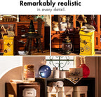 Rolife DIY Miniature Dollhouse Kit-Tiny House DIY Kit for Adults and Kids-1:20 Miniature House Kit-Miniature Things Hobbies for Women and Men-Halloween/Christmas Decorations/Gifts-LED Book Nook Kits