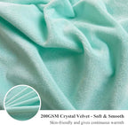 XeGe Plush Shaggy Duvet Cover Set, Luxury Ultra Soft Crystal Velvet Fluffy Bedding Sets 3 Pieces(1 Furry Faux Fur Comforter Cover + 2 Fuzzy Faux Fur Pillow Cases), Zipper Closure(Queen, Aqua Ombre)