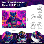 NYZE Wolf Tapestry for Bedroom, Music Wall Tapestry, Party Decor Glow in the Dark Room Decor Tapestries, Cool Galaxy Planet Wall Hanging, Wall Hanging for Room Dorm 79in×59in