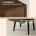 COSIEST Nightstand Set of 2, Mid Century Modern End Table with Storage Drawer, Accent Side Table, Vintage Wood Luxury Night Stand Small Wood End Table for Bedroom, Living Room, Walnut