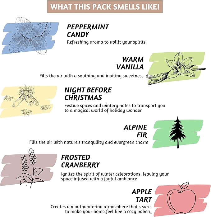 Folkulture Incense Sticks (120 Sticks) | Set of 6 Premium Incense for Meditation, Aromatherapy, Gifts | No Charcoal,Organic, Non Toxic, 45 Mins, Long Burning Peppermint, Apple Tart Insence-Sticks