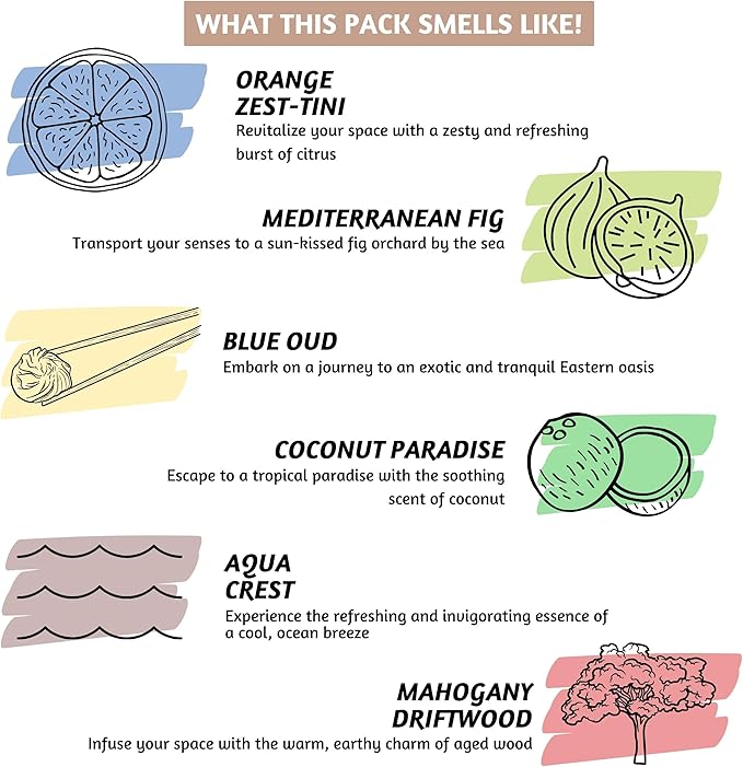 Folkulture Incense Sticks (120 Sticks) | Set of 6 Premium Summer Incense Stick for Mediation, Aromatherapy,Gifts| No Charcoal, Organic, Non Toxic, 45 Mins, Long Burning Summer Scents Insence-Sticks
